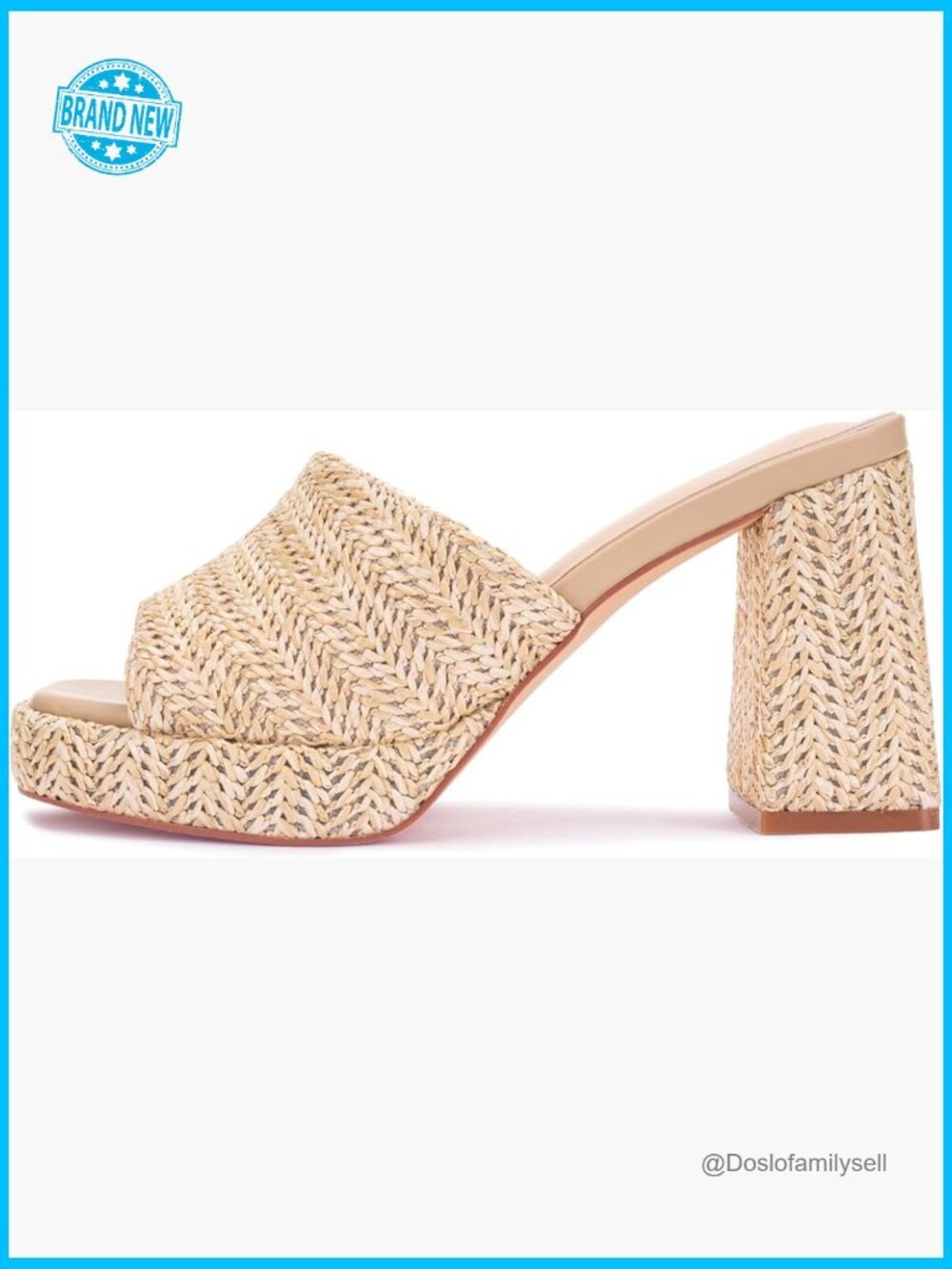 Platform Wedge Heeled Sandals Slip On Block Heel Summer Dressy Open Toe Chunky